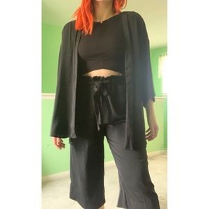 Black flowy kimono